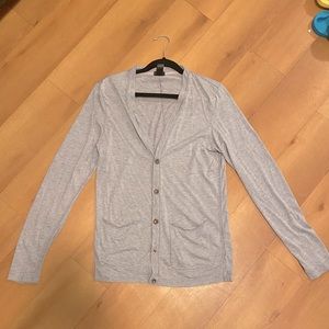 H&M longline grey jersey cardigan, oversized long fit